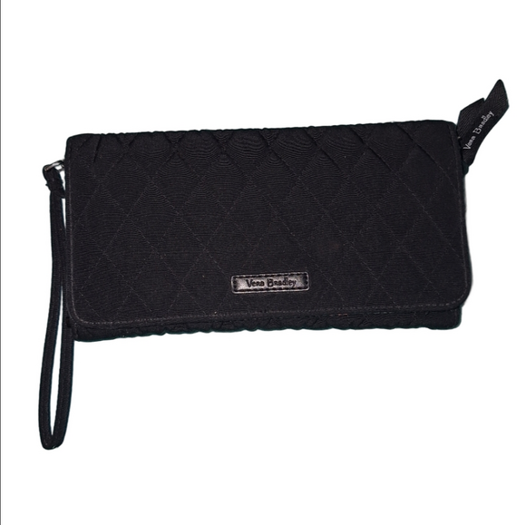 Vera Bradley Handbags - Vera Bradley Black Quilted Wristlet
